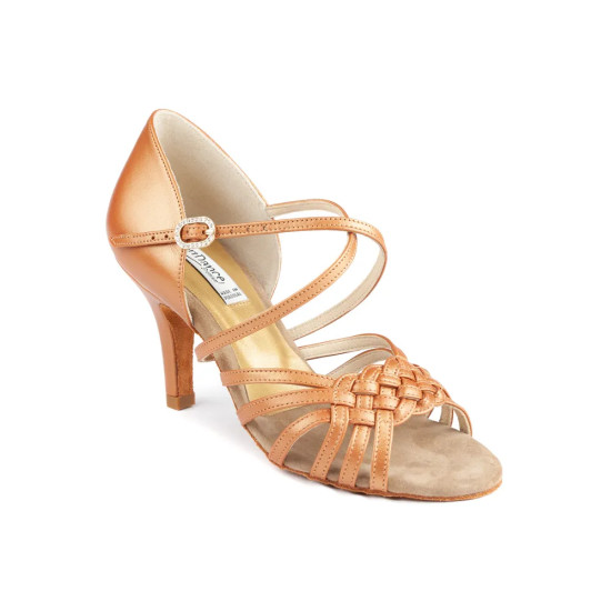 Chaussures Portdance PD PRO 001 Satin Tan Foncé - FAME LA MAISON DE LA DANSE