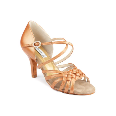 Chaussures Portdance PD PRO 001 Satin Tan Foncé - FAME LA MAISON DE LA DANSE