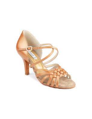 Chaussures Portdance PD PRO 001 Satin Tan Foncé - FAME LA MAISON DE LA DANSE