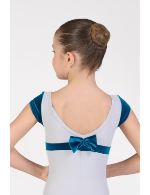 Justaucorps manches courtes nœud velours – Harmony 284 | Fame La Maison de la Danse