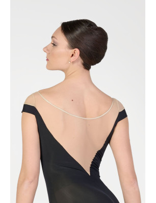 Justaucorps dos V en tulle chair – Harmony 3899 | Fame La Maison de la Danse