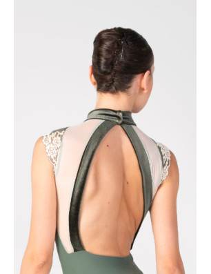 Justaucorps manches 1/4 col velours – Harmony 346 | Fame La Maison de la Danse