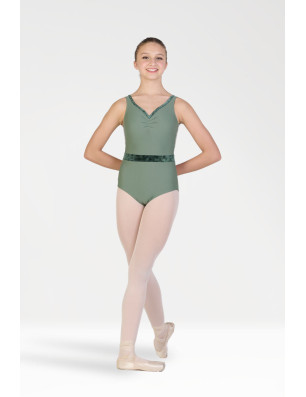 HARMONY 424 – Justaucorps Vert Velours & Dentelle