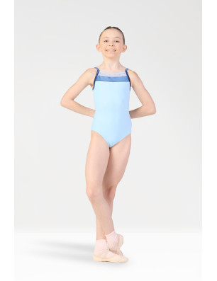 HARMONY 432 – Justaucorps Fille Bleu Velours & Résille