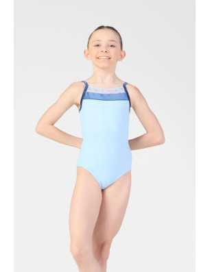 HARMONY 432 – Justaucorps Fille Bleu Velours & Résille