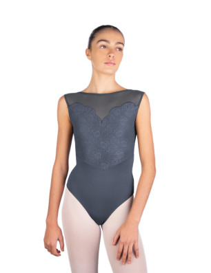 Justaucorps Caprice Ballet Rosa – Microfibre Dentelle & Dos V | Fame la maison de la danse
