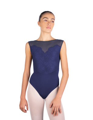 Justaucorps Caprice Ballet Rosa – Microfibre Dentelle & Dos V | Fame la maison de la danse