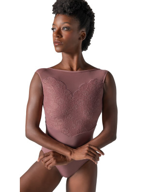 Justaucorps Caprice Ballet Rosa – Microfibre Dentelle & Dos V | Fame la maison de la danse
