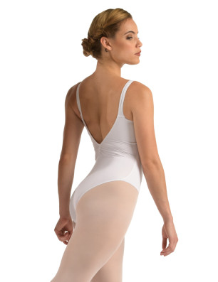 Justaucorps fille Cannelle Ballet Rosa –  microfibre V‑Front & Dos Froncé | Fame la maison de la danse