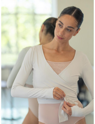 Light Nude Wrap Top – Mara Dancewear | Fame la maison de la danse