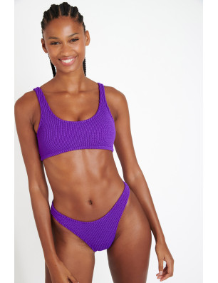 JUSTIN POPCORN – Haut de Bikini Violet Froncé | Banana Moon