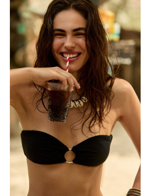MYERO BLACK – Haut de Bikini Bandeau Noir | Banana Moon