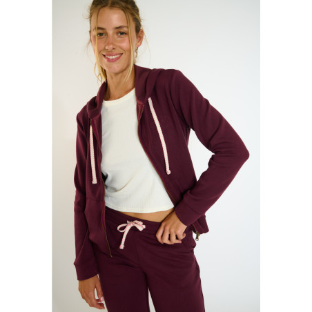 Veste zippée bordeaux RESCO BAYJOY – Banana Moon