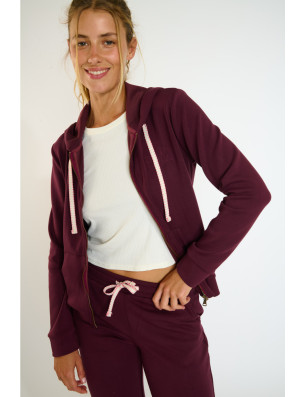 Veste zippée bordeaux RESCO BAYJOY – Banana Moon
