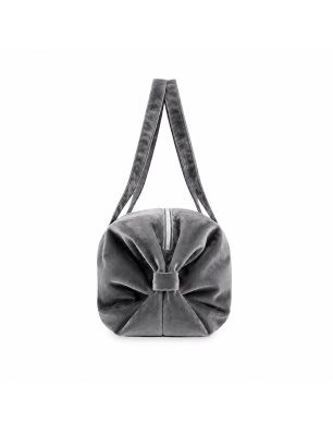 Sac Polochon Velours M Gris Graphite – Repetto B0232V
