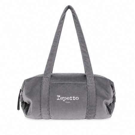 Sac Polochon Velours M Gris Graphite – Repetto B0232V
