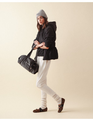 Sac Polochon Velours M Gris Graphite – Repetto B0232V