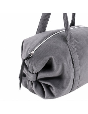 Sac Polochon Velours M Gris Graphite – Repetto B0232V