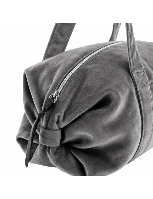 Sac Polochon Velours L Gris Graphite – Repetto B0233V