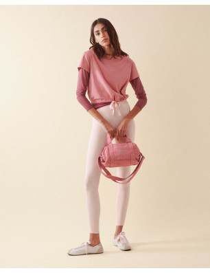 Petit Polochon avec bandoulière Bois de Rose – Repetto B0378TL