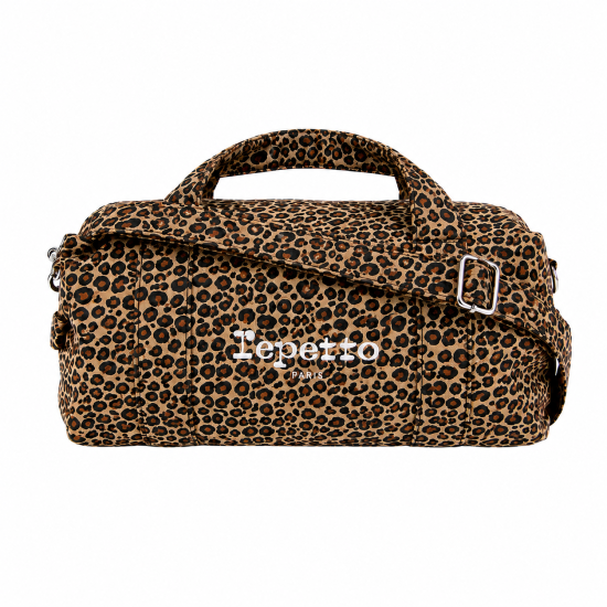 Moyen Polochon bandoulière Marron Léopard – Repetto B0390TL