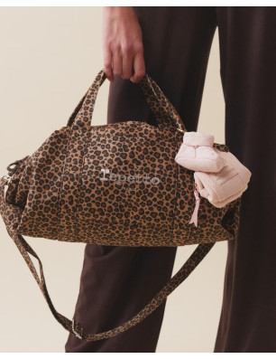 Moyen Polochon bandoulière Marron Léopard – Repetto B0390TL