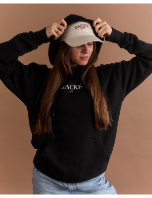 Casquette écru brodée SACRE Paris – Unisexe coton