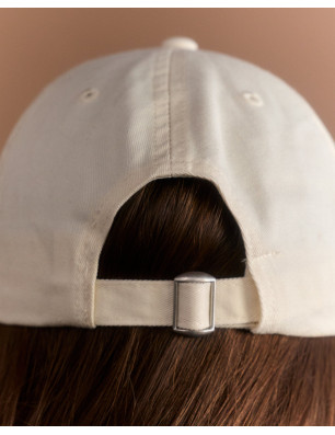 Casquette écru brodée SACRE Paris – Unisexe coton
