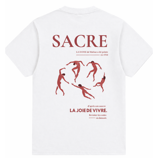 T‑shirt LA DANSE blanc – 100% coton | SACRE Paris