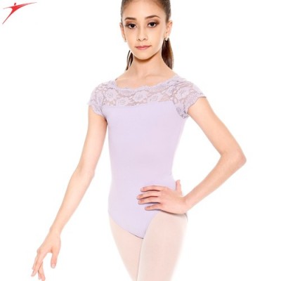 Justaucorps dentelle manches courtes SoDança