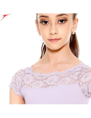Justaucorps dentelle manches courtes SoDança