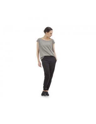 Pull boîte tricot fin gris acier Repetto S0387