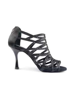 Chaussures PD803 BLACK GLITTER AND SATIN Portdance Portdance - FAME LaMaisonDeLaDanse