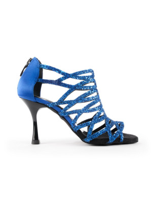 Chaussures PD803 BLUE GLITTER AND SATIN Portdance - FAME La Maison De La Danse