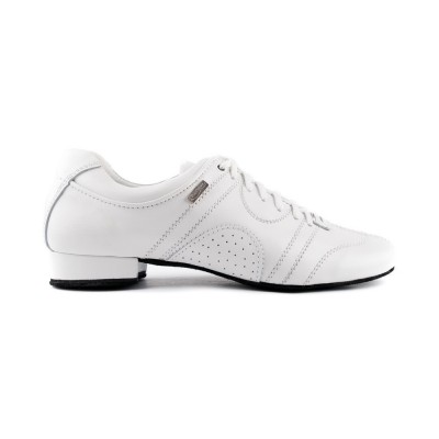 Chaussures cuir PD CASUAL 001 WHITE SUEDE SOLE Portdance - FAME La Maison De La Danse