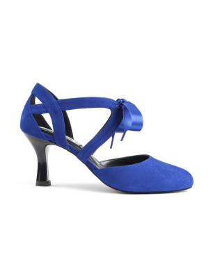 Chaussures cuir PD125 BLUE NUBUCK Portdance Portdance - FAME LaMaisonDeLaDanse