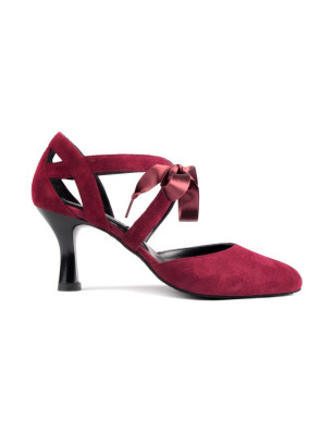 Chaussures cuir PD125 BORDEAUX NUBUCK Portdance Portdance - FAME LaMaisonDeLaDanse