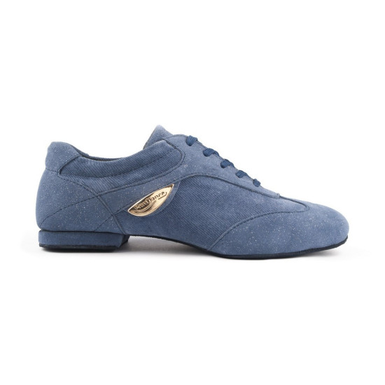 Chaussures Denim PD07 FASHION BLUE SUEDE SOLE Portdance - FAME La Maison De La Danse