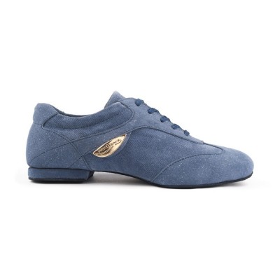 Chaussures Denim PD07 FASHION BLUE SUEDE SOLE Portdance - FAME La Maison De La Danse