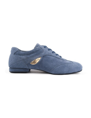 Chaussures Denim PD07 FASHION BLUE SUEDE SOLE Portdance - FAME La Maison De La Danse