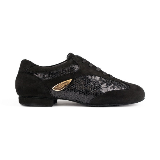 Chaussures PD01 FASHION BLACK NUBUCK AND GLAM SUEDE SOLE Portdance - FAME La Maison De La Danse