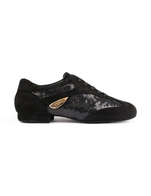 Chaussures PD01 FASHION BLACK NUBUCK AND GLAM SUEDE SOLE Portdance - FAME La Maison De La Danse