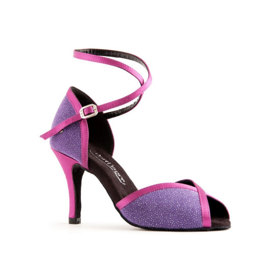 Chaussures Cuir PD500 PREMIUM VIOLET FUCHSIA GLITTER Portdance - FAME La Maison De La Danse
