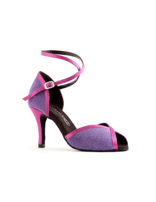 Chaussures Cuir PD500 PREMIUM VIOLET FUCHSIA GLITTER Portdance - FAME La Maison De La Danse